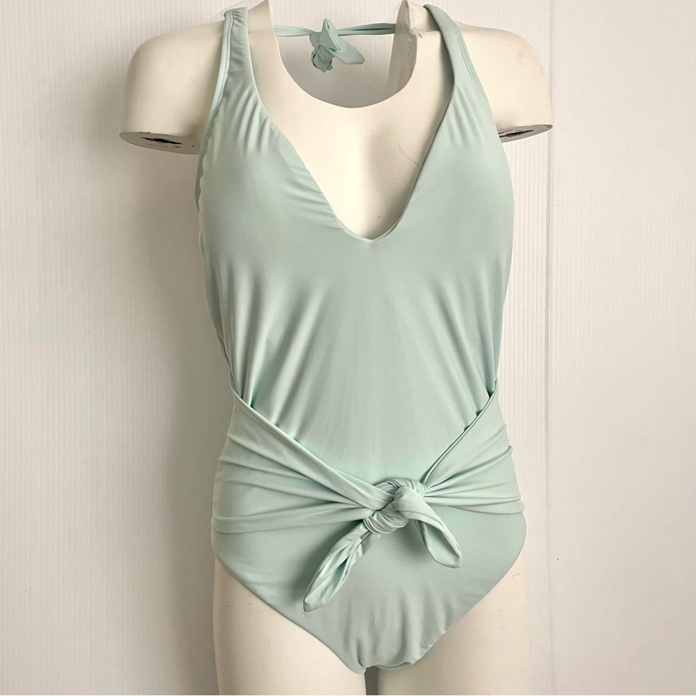ANTONIO MELANI Light Green One Piece Swimwear Large Size